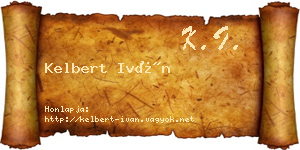 Kelbert Iván névjegykártya